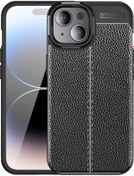 Resim Cbtx Iphone Uyumlu 15 Litchi Doku Şok Geçirmez Tpu Telefon Kasası 