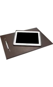 Resim 2k 575-2 Sümen Takımı Mdf Malzemeden Deri Kaplı Tek Parça Pad Toplantı Sümeni 45X32 Cm, Kahve 