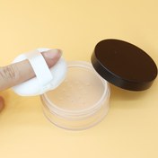 Resim 1 adet 30g Plastik Toz Alt Paket Şişesi Yeniden Kullanılabilir Boş Toz Konteyneri Makyaj Süngeri ile Güzellik Konteynerleri Göz Kremi Depozito Kozmetik Konteynerleri için - Seyahat Aksesuarları 