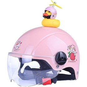 Resim Yolculuk Ördek Karikatür Çocuk 3c Güvenlik Kask Pink 