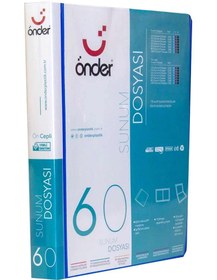 Resim ÖNDER 1260-1 A4 ÖN CEPLİ SUNUM DOSYASI 60LI MAVİ 
