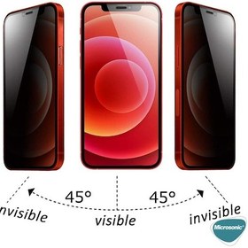 Resim Microsonic iPhone Uyumlu 12 Pro Max 5D Gizlilik Filtreli Cam Ekran Koruyucu 
