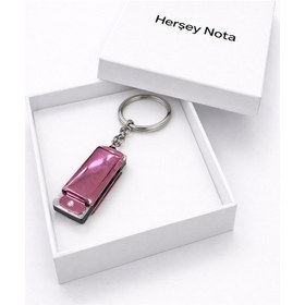 Resim Unisex Pembe Metal Mini Mızıka Anahtarlık Dayanıklı Şık Tasarım 