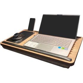 Resim Axolotl Solak Telefon ve Tablet Bölmeli Minderli Laptop Sehpası Notebook Bilgisayar Çalışma Masası 