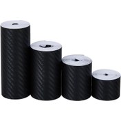 Resim 4 Rulo 4 Boyut Karbon Fiber Etiket Karbon Fiber Vinil Bantlar Araba Karbon Fiber Araba Kaplamaları Siyah Detaylı Vinil Sarma Bandı Kendinden Yapışkanlı Dekoratif Araba Sticker 5M/Rulo 