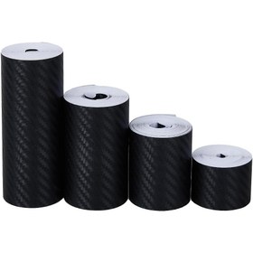 Resim 4 Rulo 4 Boyut Karbon Fiber Etiket Karbon Fiber Vinil Bantlar Araba Karbon Fiber Araba Kaplamaları Siyah Detaylı Vinil Sarma Bandı Kendinden Yapışkanlı Dekoratif Araba Sticker 5M/Rulo 