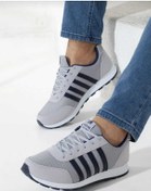 Resim WEBORN Erkek Buz Lacivert Çizgili Casual Rahat Yumuşak Tabanlı Konforlu Sneaker Spor Ayakkabı 