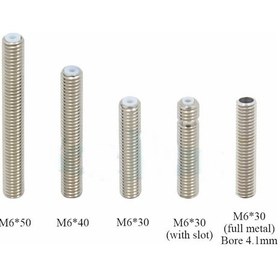 Resim 3D Yazıcı Paslanmaz Çelik Boğaz Teflon Tüplü M6x50Mm X 1 Adet 