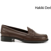 Resim GÖNDERİ(R) Kadın / Kız Kahve Antik Hakiki Deri Loafer Ayakkabı 
