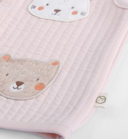 Resim Kapitone Aplikeli Pembe Bebek Yelek - Pembe / 3-4 Yaş 