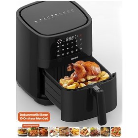 Resim Goldmaster Smartfry 6 LT Dijital Dokunmatik 10 Ön Ayarlı Airfryer Yağsız 