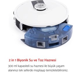 Resim Yui S7 Plus Çöp Istasyonlu Mop Beyaz Akıllı Robot Süpürge Outlet Teşhir Ürün 