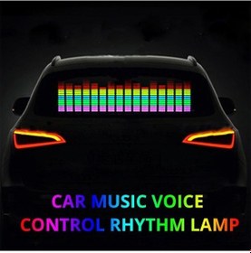 Resim Novahub Sesle Etkinleştirilen Led Müzik Ritmi Araba Arka Cam Işığı 45x11 Cm 45x11 Cm 