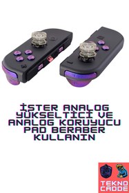 Resim beboncool Switch/Switch Lite/Switch OLED JoyCon Uyumlu ŞEFFAF Analog Yükseltici-Analog Koruyucu Silikon PAD 