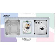 Resim Fujifilm Instax Mini 12 Fotoğraf Makinesi + 10'lu Film + Pleksi Kılıf Beyaz 