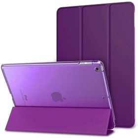 Resim Pilanix Apple Ipad Pro 9.7 Kılıf Standlı Kapaklı Arkası Şeffaf Sert Smart Case Mor 