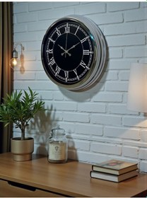 Resim Zentime Elegance 40 Cm Metal Krom Duvar Saati Çok Renkli 