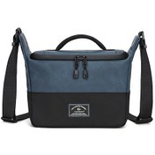 Resim Sones Pu Deri Omuz Crossbody Fotoğraf Çantası Slr Kamera Çantası Lens Saklama Çantası Mavi 