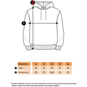 Resim Toontoy Kız Çocuk Kapüşonlu Baskılı Sweatshirt Lacivert 