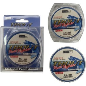 Resim İcon-ic Trout 50 Mt Fluorocarbon Misina 0.40 