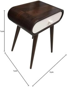 Resim Komodin 13272 Torna RETRO Çekmece 1Adet Renk Porselen Kulp Kayın Torna El Yapım 