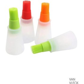 Resim Hazneli Silikon Yumurta Ve Yağ Fırçası Dayanıklı, Sızdırmaz, Pratik Mutfak Fırçası 