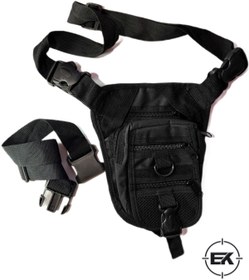 Resim Erol Özel Bölmeli Tactical Tabanca Taşımalı Bel ve Bacak Çantası – Siyah 