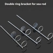 Resim Dayanıklı Paslanmaz Çelik Balıkçılık Çubuğu Tutucu - Balıkçılar İçin Temel Ekipman, Gümüş Demir Çerçeve, 50/40/30cm Boyutları Mevcut 