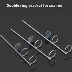 Resim Dayanıklı Paslanmaz Çelik Balıkçılık Çubuğu Tutucu - Balıkçılar İçin Temel Ekipman, Gümüş Demir Çerçeve, 50/40/30cm Boyutları Mevcut 