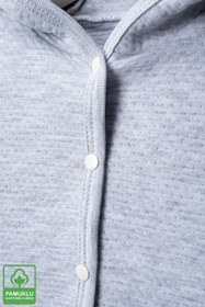 Resim Miniel Unisex Bebek Bear Dude Baskılı Organik Pamuklu 6-9-12-18 Ay Kapitone Bebek Hırka 