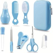 Resim 9 Parça Taşınabilir Sağlık Seti - Besleme Pipeti, Burun Temizleyici, Tırnak Makası, Tarak ve Fırçalar Dahil Kapsamlı Kişisel Bakım Seti, Duş ve Tatil Hediyeleri İçin Mükemmel, Günlük Kullanıma Uygun Aksesuarlar 