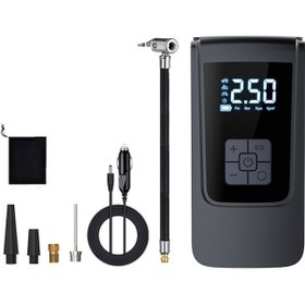 Resim Suıtu St-9624a 150psi Hava Pompası Akıllı Dijital Ekran Araba Bisiklet Siyah 
