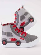 Resim Denokids Araba Erkek Çocuk Gri Sneakers 