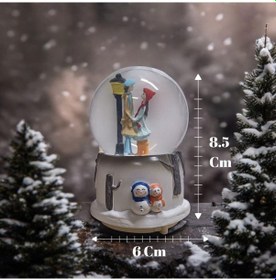 Resim Renk Değiştiren Romantik Sevgili Kar Küresi 