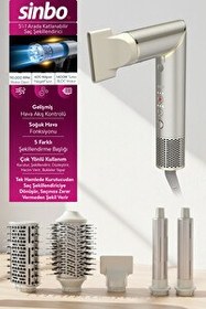 Resim Sinbo SHD-1721 Saç Şekillendirme Cihazı - Şampanya 