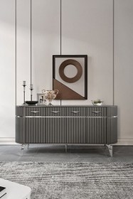Resim Venüs VNS Modüler MDF Mebran Kapak Konsol Gümüş 