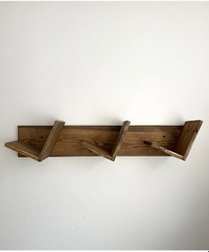 Resim Doğal Ahşap Kitaplık, Dekoratif Tasarım Ahşap Vintage Kitaplık Koyu Meşe 