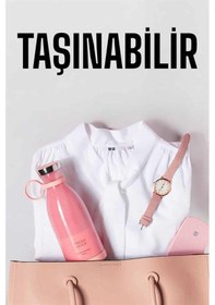 Resim El Blender Bardak Blender Şarjlı Taşınabilir Meyve Sıkcağı Smoothie - Lisinya 