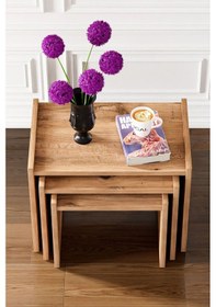 Resim Zg4 3'lü Zigon Sehpa - Çam Zg4 - Çam 