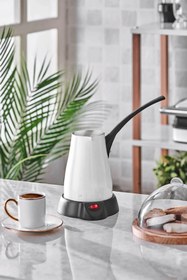 Resim SİNBO BEYAZ ELEKTİRKLİ CEZVE TÜRK KAHVE MAKİNESİ 