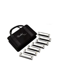 Resim Fender 0990701049 Blues Deluxe 7'li Mızıka Seti Çantalı En Popüler Anahtarlarda C, G, A, D, E, F, Bb Profesyonel Mızıka Koleksiyonu 