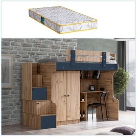 Resim Setaymobilya Ranza, Riva Ranza 2 Kapaklı Dolap Çalışma Masası +1 Comfort Yatak 