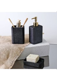 Resim Linen Sıvı Sabunluk Siyah 