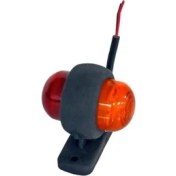 Resim Oto Motto Mini Takoz Lamba Tek Ledli Sarı-Kırmızı 12V-24V 1 Adet 