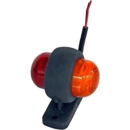 Resim Oto Motto Mini Takoz Lamba Tek Ledli Sarı-Kırmızı 12V-24V 1 Adet 