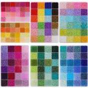 Resim 5200/36400 adet 3mm Cam Tohum Boncuk Seti, 24/168 renkli, DIY Arkadaşlık Bilekliği, Kolye, Yüzük ve Diğer Yaratıcı Üretimler için 