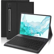 Resim NovStrap Samsung Galaxy Tab S7 Fe / S7 Plus / S8 Plus 12.4" X800 T730 T970 Bluetooth Klavyeli Kılıf 