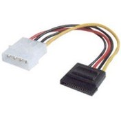 Resim Dahili Güç Kaynağı Kablosu, Ide (4-Pin Molex) Erkek <=> Sata 15-Pin Dişi, 0.15 Metre 