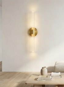 Resim Bhbackhome Bubbleflux Large Şık Tasarım Modern Ledli Aplik 51 Cm Gold Elektrikli Kumandalı Altın 