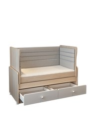 Resim Patiko Furniture Swing 2 Çekmeceli Mdf Çıtalı Beşik (60x120) 